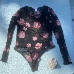 Streetwear Society Floral Mesh Bodysuit